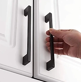 Köprü Full Siyah Metal Kulp 160 mm - 192 mm Koli 50 Adet